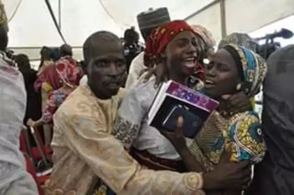 Photos: Tears of joy as recently released Chibok girls reunite with their parents